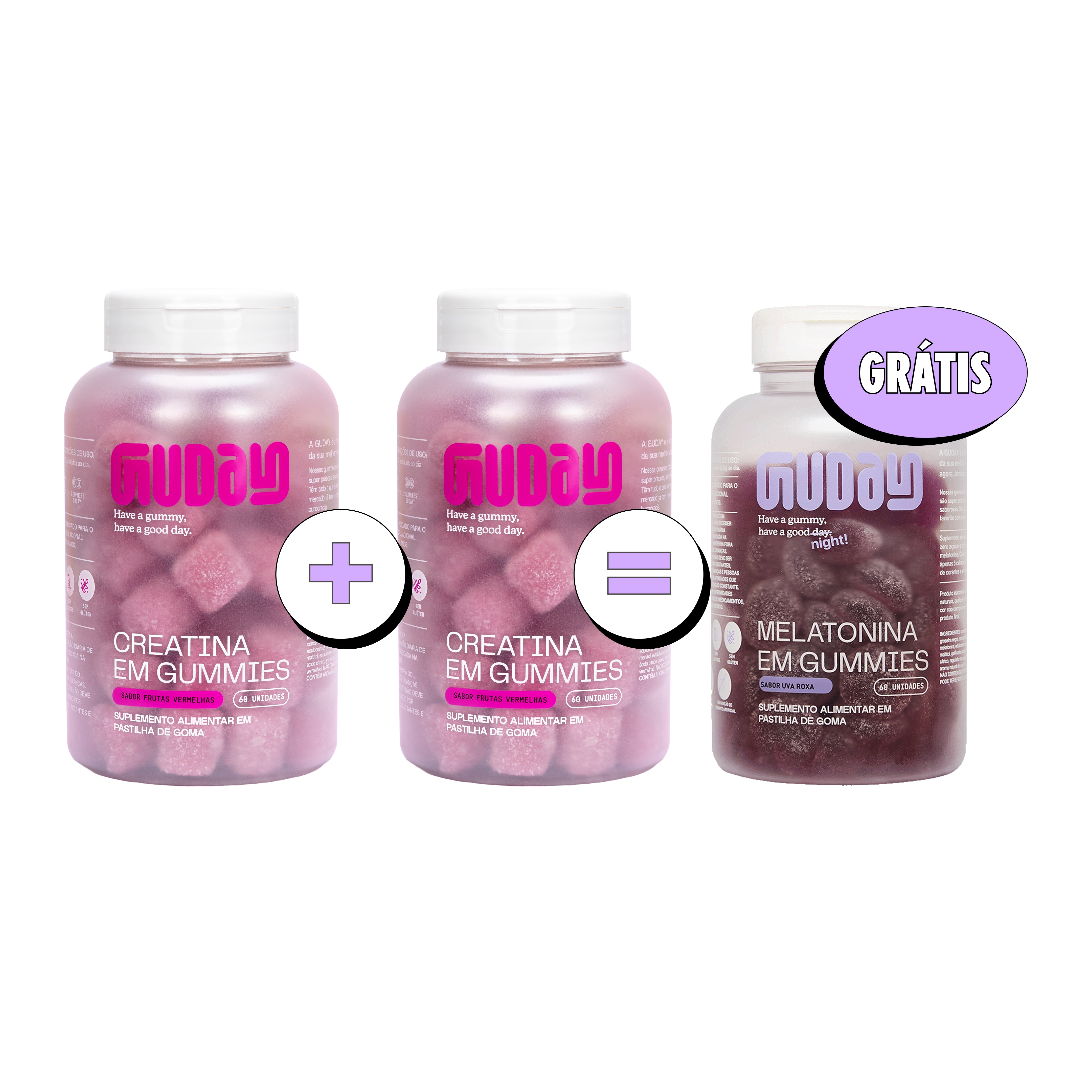 Compre 2, Leve 3 - Creatina de Frutas Vermelhas + Melatonina