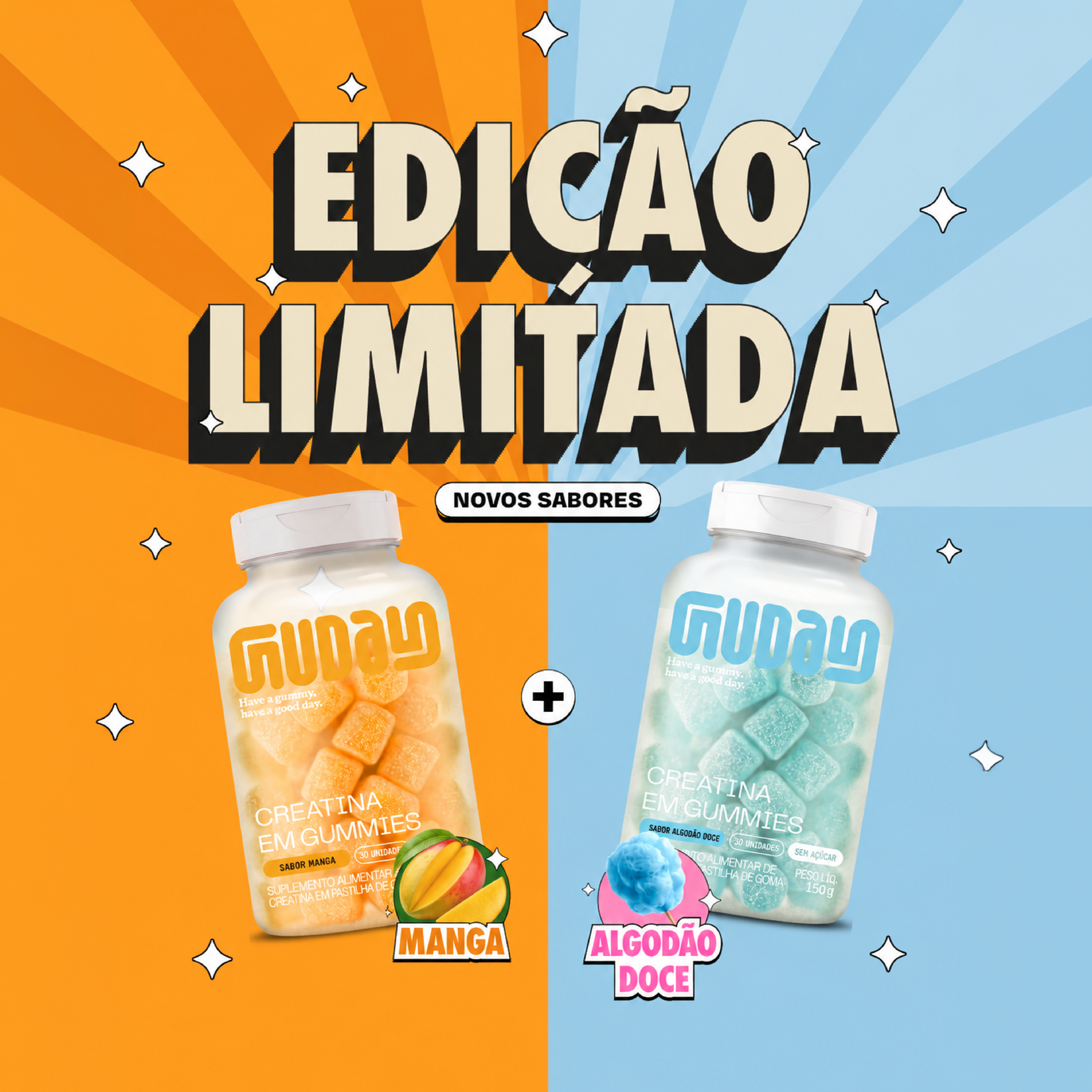 Creatina Manga + Algodão Doce