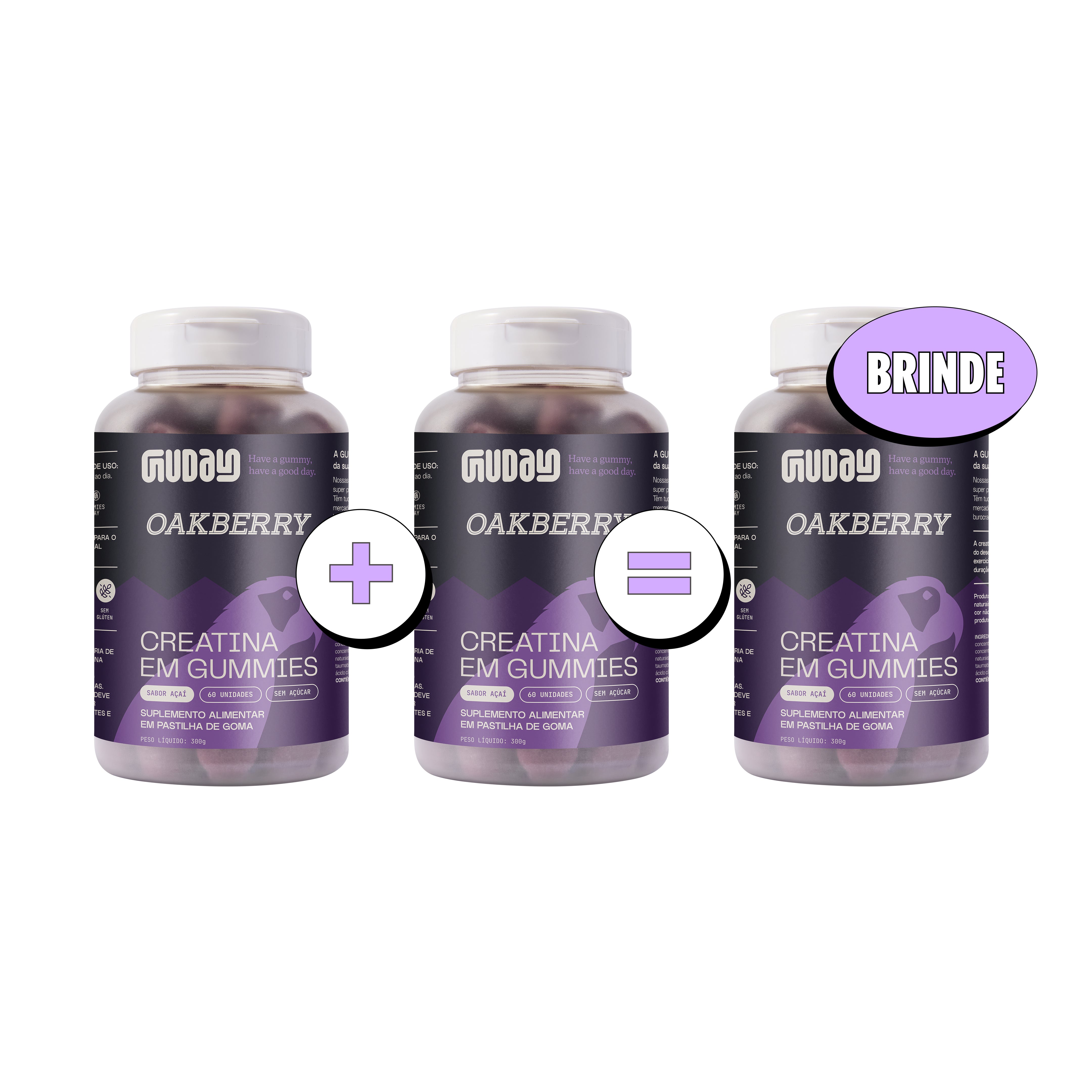 Compre 2, Leve 3 - Creatina Oakberry (Açaí)