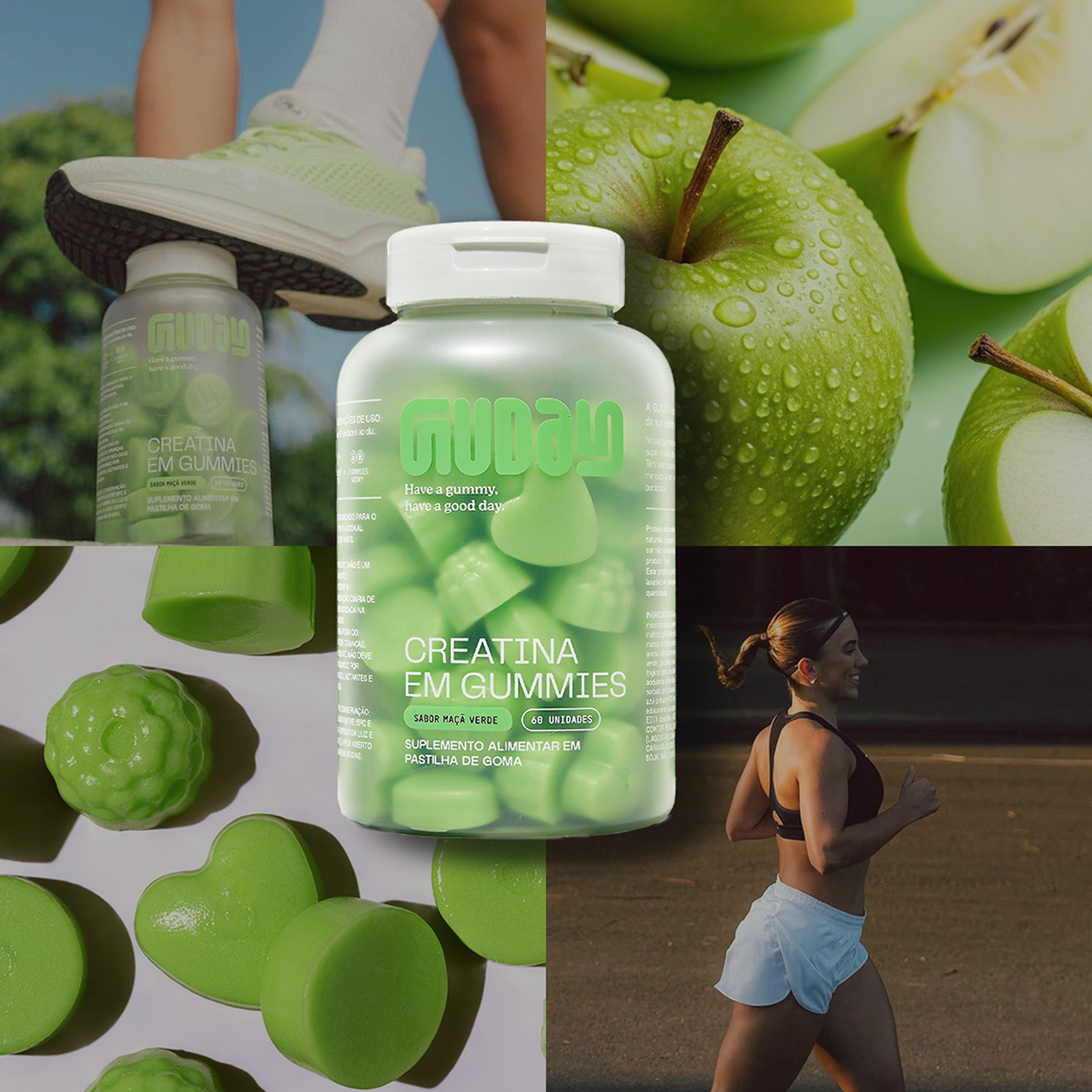 Creatina Maçã Verde + Creatina Frutas Vermelhas