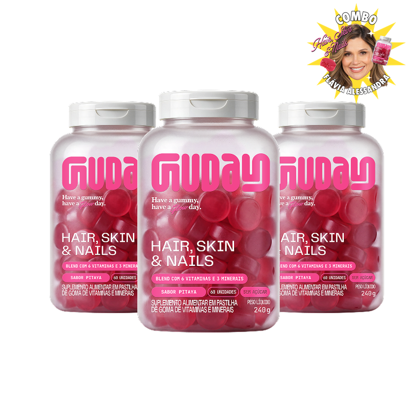 Combo Hair Skin Nails Guday - 3 potes