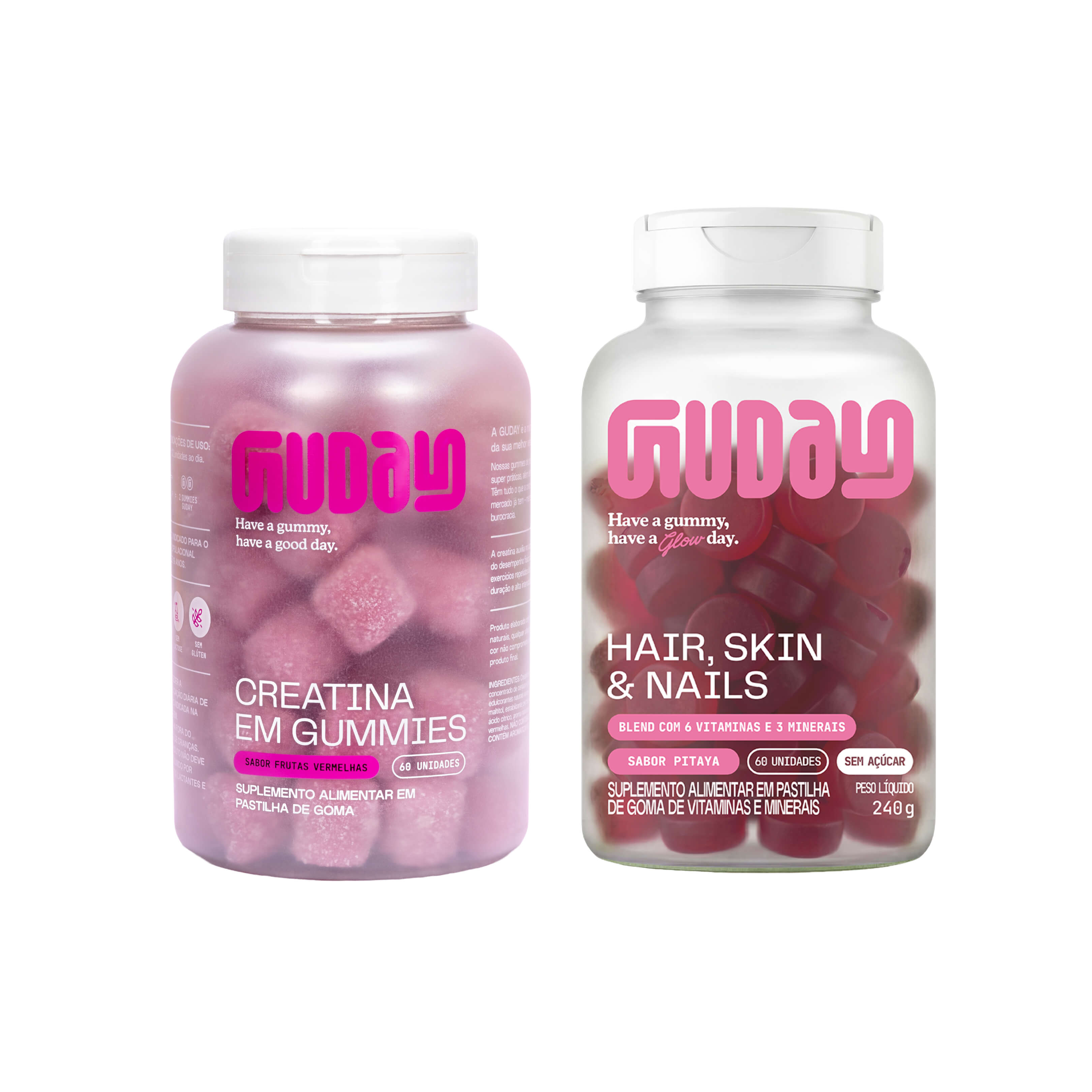 Creatina Frutas Vermelhas + HAIR, SKIN & NAILS 💖💚