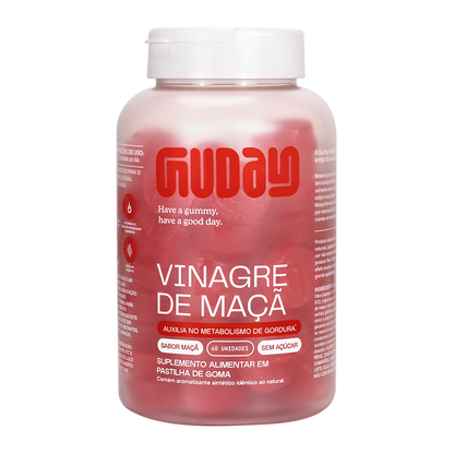 B12 e Vinagre de Maçã Gummy Guday - pote frente
