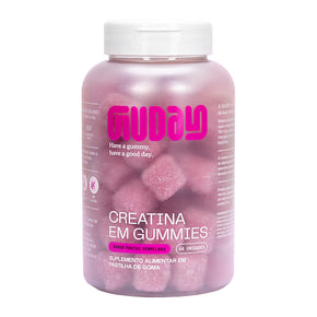 Creatina Gummy sabor Frutas Vermelhas Guday - pote frente