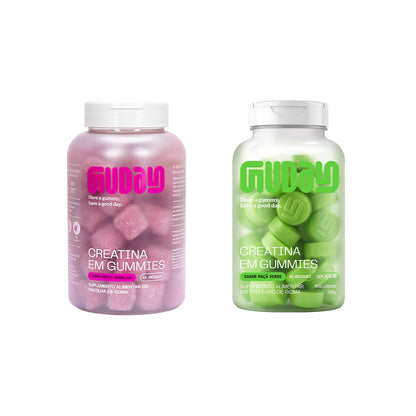 Combo Creatina Maçã Verde e Frutas Vermelhas Guday