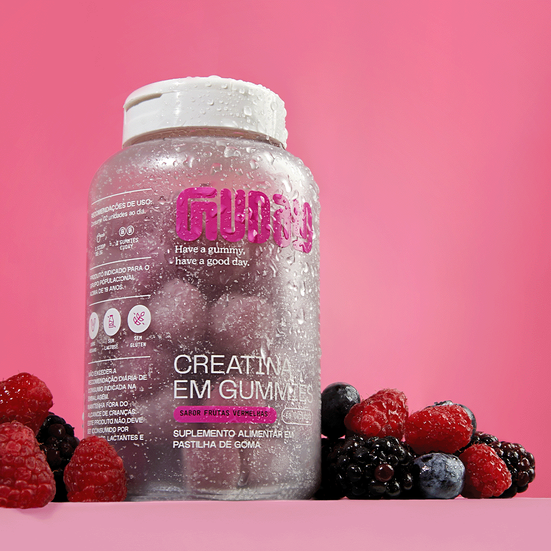 Creatina Gummy Frutas Vermelhas Guday - tabela nutricional