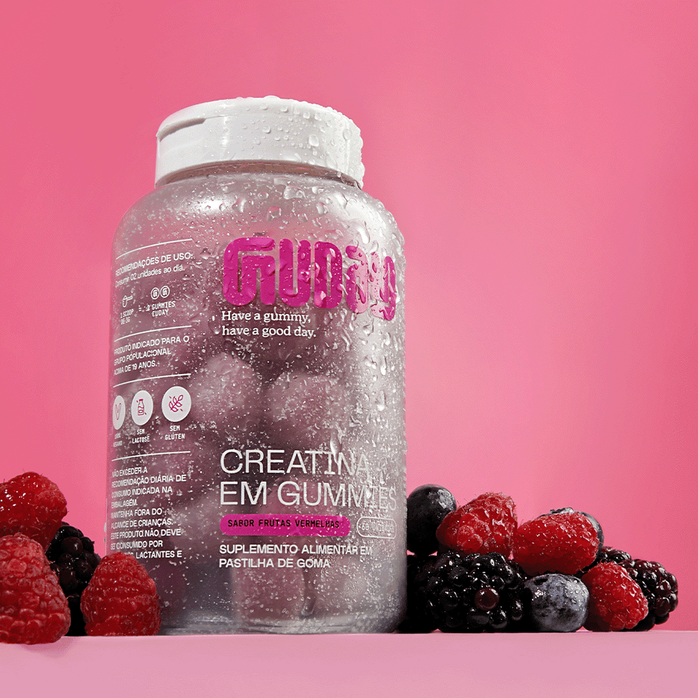 Creatina Gummy Frutas Vermelhas Guday - tabela nutricional