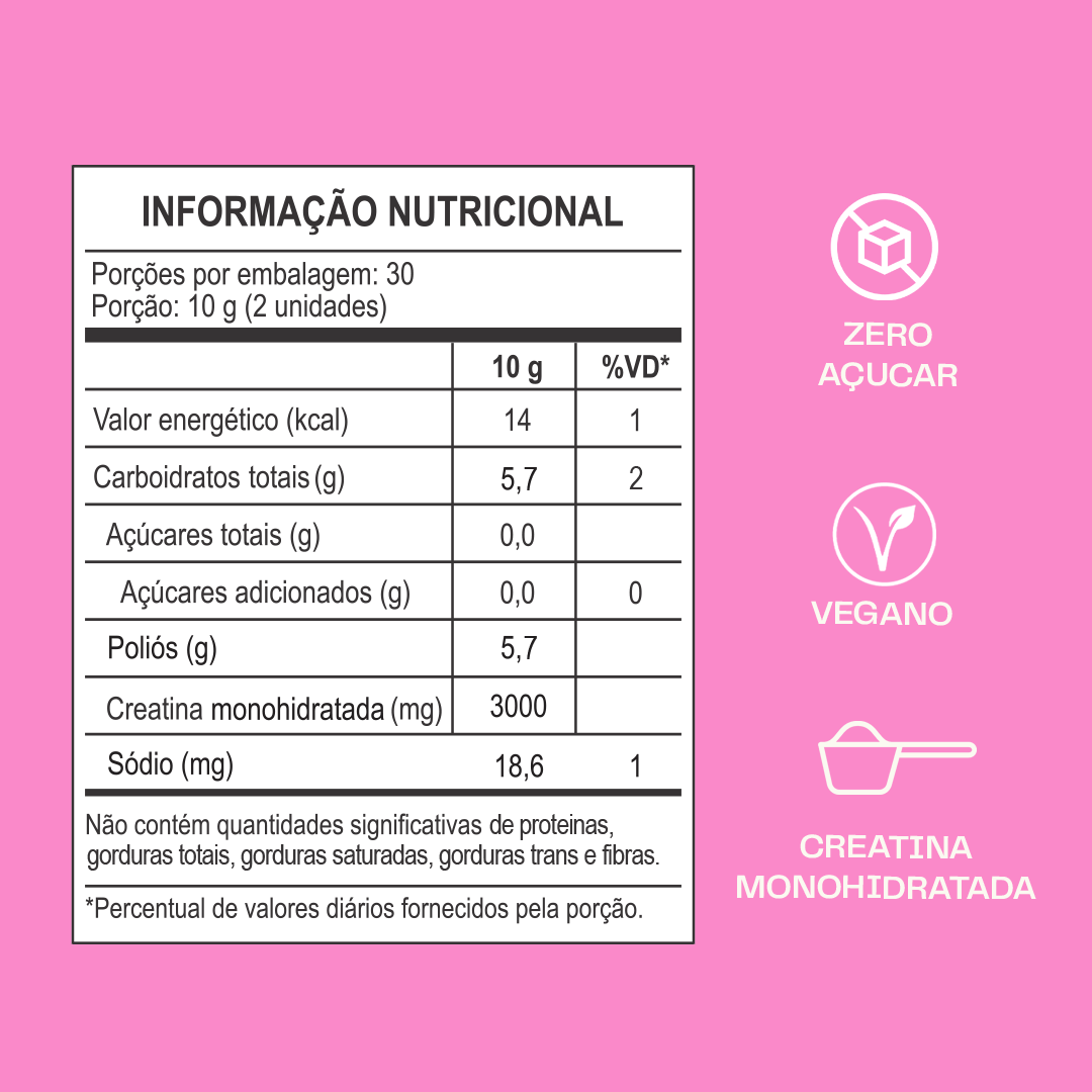 Creatina Frutas Vermelhas Guday - benefícios produto