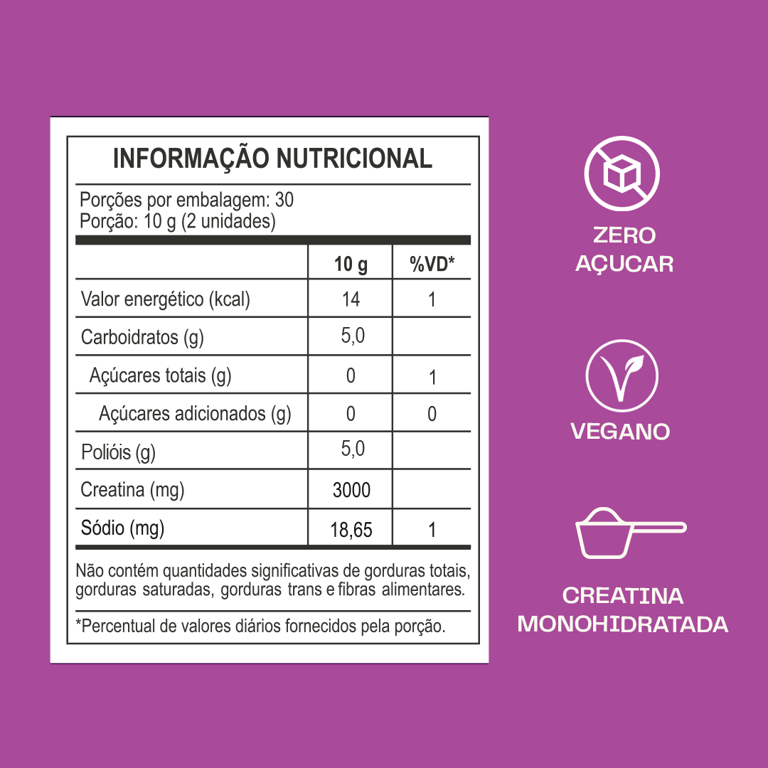 Creatina Oakberry Guã Guday - benefícios Açaí