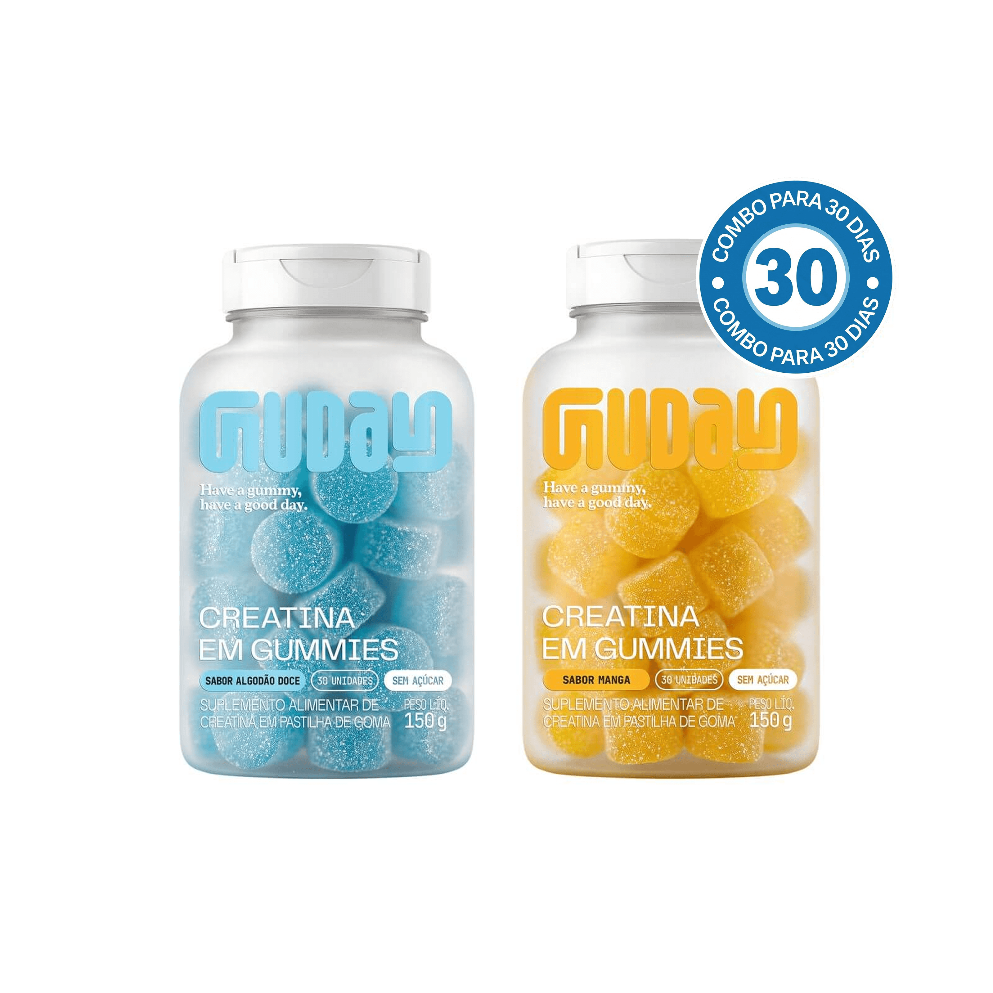Creatina Manga + Algodão Doce | Combo 30 dias