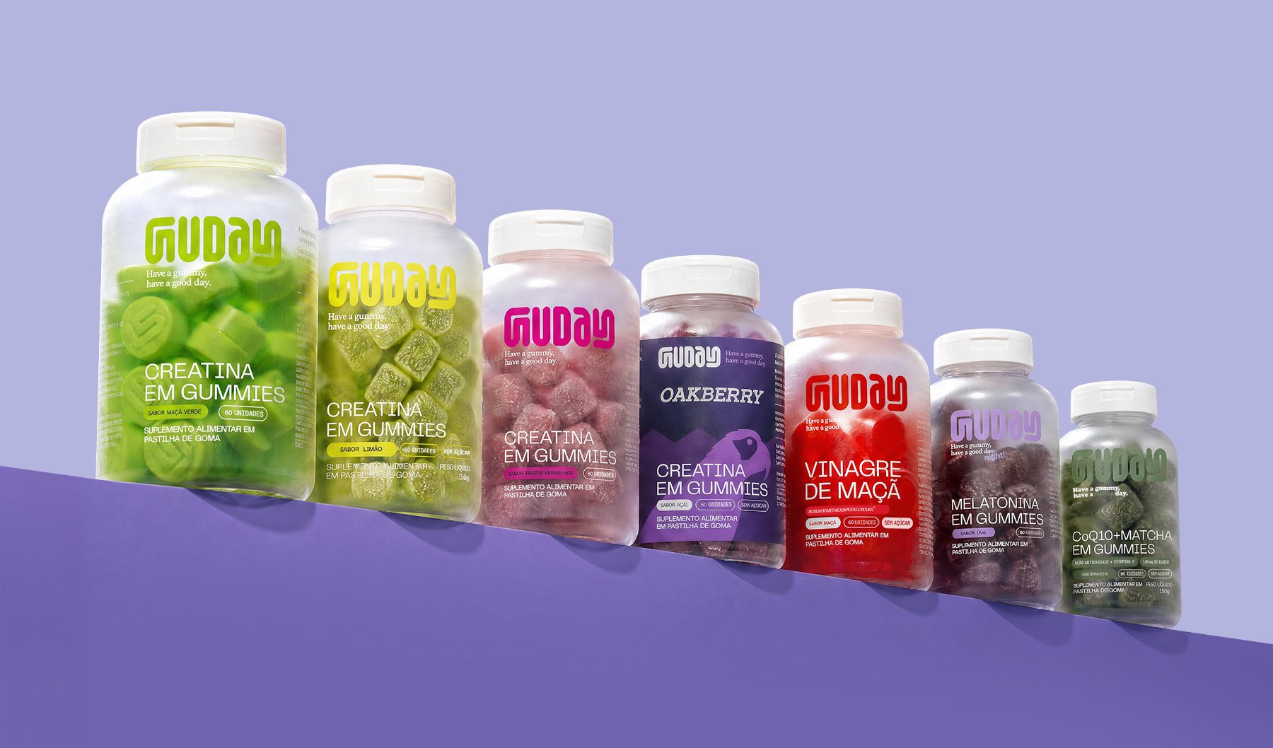 Linha completa de gummies Guday