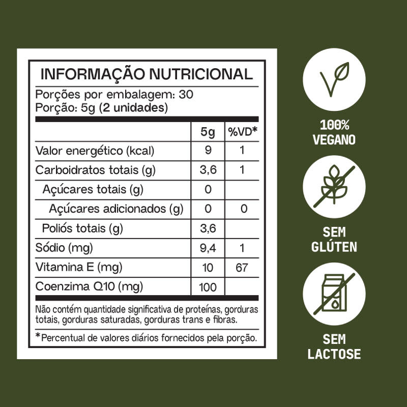 CoQ10 Matcha Guday - tabela nutricional