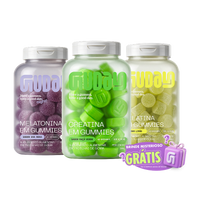 Potes de Creatina Guday sabores Maçã Verde e Limão e pote de Melatonina Guday com o selo Brinde Misterioso Grátis